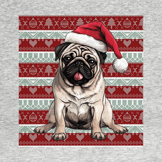 Funny Pug Dog Christmas Ugly by Zaaa Amut Amut Indonesia Zaaaa